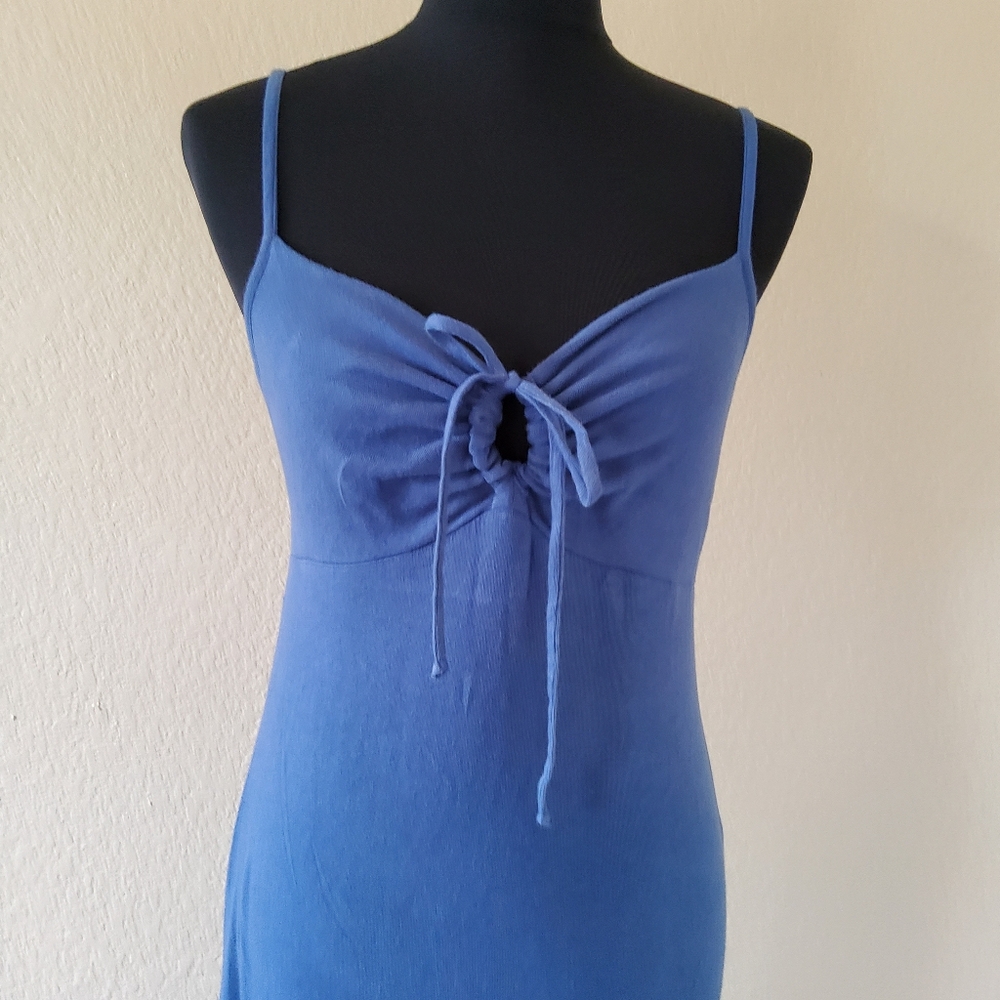 New Michael Stars Blue Tie Dye Maxi Dress Size S - Picture 4 of 5